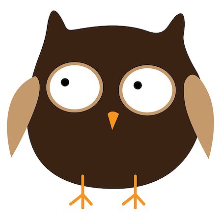 emotional intelligence cartoon - Crazy funny owl hand drawn. Vector illustration Photographie de stock - Aubaine LD & Abonnement, Code: 400-09109372