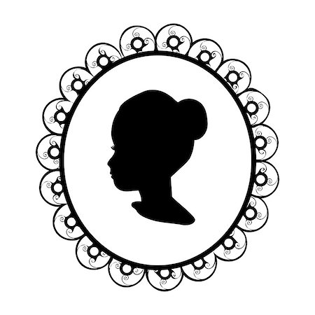 simsearch:400-05927920,k - Silhouette portrait face girl image. Vector illustration Foto de stock - Super Valor sin royalties y Suscripción, Código: 400-09115442