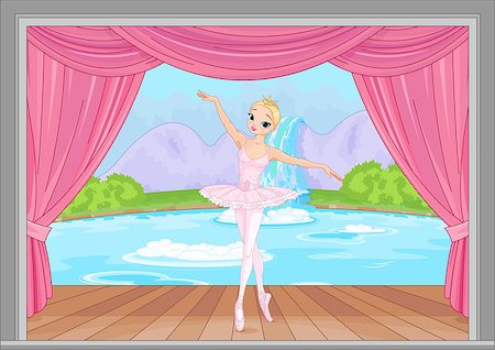 Illustration of beautiful ballerina during dance Stock Photo - Budget Royalty-Free & Subscription, Code: 400-09116562