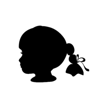 simsearch:400-05927920,k - Silhouette portrait face girl image. Vector illustration Foto de stock - Super Valor sin royalties y Suscripción, Código: 400-09117009