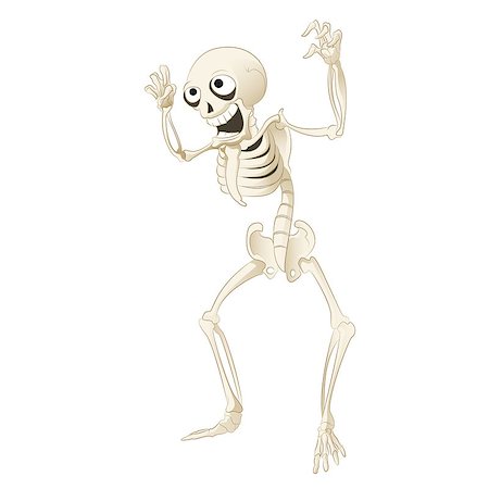simsearch:400-05753572,k - Vector image of a cartoon spooky skeleton Stock Photo - Budget Royalty-Free & Subscription, Code: 400-09117277