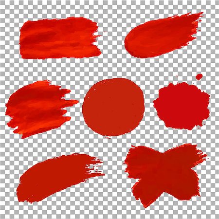 Red Blots Isolated Transparent Background, Vector Illustration Stock Photo - Budget Royalty-Free & Subscription, Code: 400-09119931