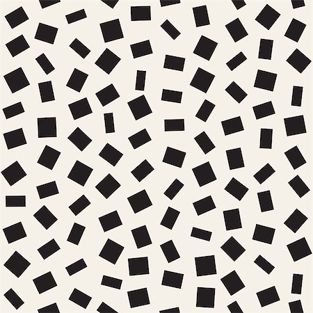 simsearch:400-08978166,k - Trendy Texture With Scattered Geometric Shapes.  Inspired by Memphis Design. Abstract Monochrome Background. Vector Seamless Pattern. Stock Photo - Budget Royalty-Free & Subscription, Code: 400-09110430