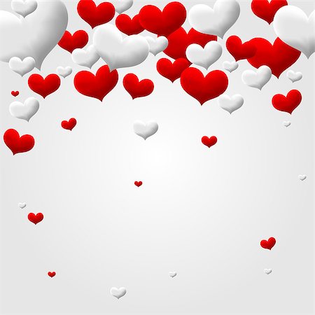 simsearch:400-06100432,k - Decorative heart background with lot of valentines hearts. Vector illustration for greeting. Stock Photo - Budget Royalty-Free & Subscription, Code: 400-09112411