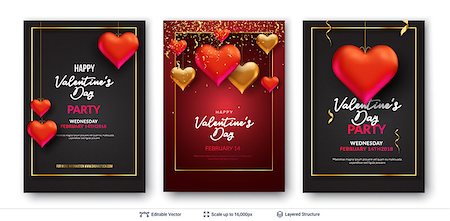 Easy to edit vector backgrounds set. Holiday greeting card design. Stock Photo - Budget Royalty-Free & Subscription, Code: 400-09113106