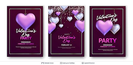 Easy to edit vector backgrounds set. Holiday card design. Stock Photo - Budget Royalty-Free & Subscription, Code: 400-09113111