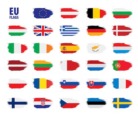 simsearch:400-04915019,k - flags of the european union. Vector illustration Stock Photo - Budget Royalty-Free & Subscription, Code: 400-09120205