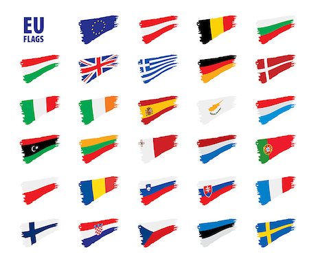 simsearch:400-04915019,k - flags of the european union. Vector illustration Stock Photo - Budget Royalty-Free & Subscription, Code: 400-09120206