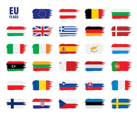 simsearch:400-04915019,k - flags of the european union. Vector illustration Stock Photo - Budget Royalty-Free & Subscription, Code: 400-09120208