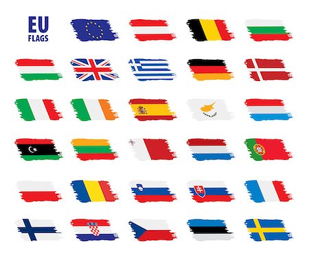 simsearch:400-04915019,k - flags of the european union. Vector illustration Stock Photo - Budget Royalty-Free & Subscription, Code: 400-09120215