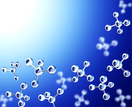 simsearch:400-08413057,k - Models of abstract molecular structure. View from different angles. On abstract blue background. Copy space for your text. 3d render Stock Photo - Budget Royalty-Free & Subscription, Code: 400-09136217