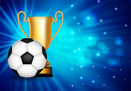 simsearch:400-07499775,k - Winner Congratulations Background with Golden Cup and Football Ball. Vector Illustration. EPS10 Stock Photo - Budget Royalty-Free & Subscription, Code: 400-09137652