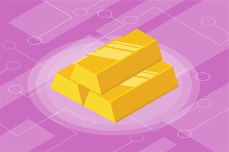 simsearch:400-04227935,k - isometric gold bar isolated investment finance vector illustration Photographie de stock - Aubaine LD & Abonnement, Code: 400-09137957