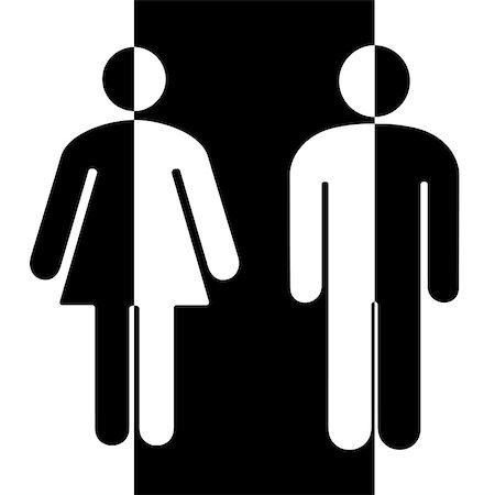 Sign icon male and female toilet. Vector illustration. Stock Photo - Budget Royalty-Free & Subscription, Code: 400-09138173