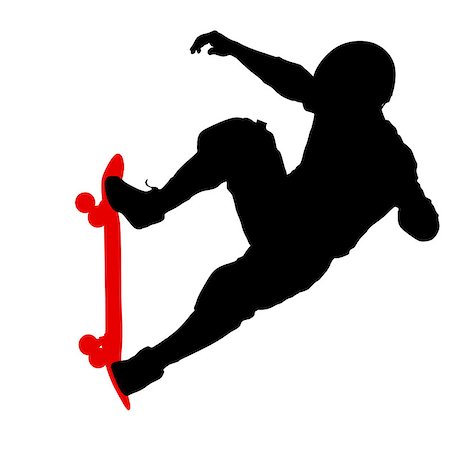 Black silhouette of an athlete skateboarder in a jump. Foto de stock - Super Valor sin royalties y Suscripción, Código: 400-09138230