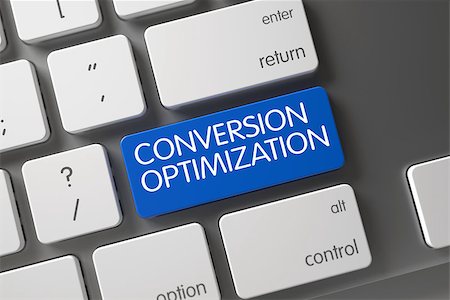 Conversion Optimization Concept: Computer Keyboard with Conversion Optimization, Selected Focus on Blue Enter Key. 3D. Stock Photo - Budget Royalty-Free & Subscription, Code: 400-09132968