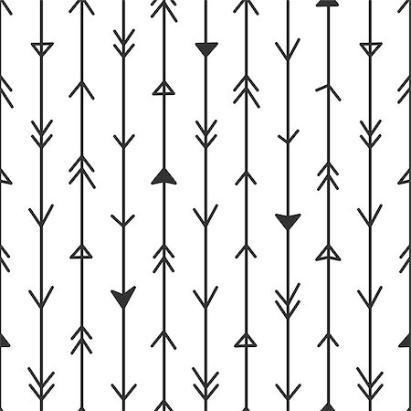 simsearch:400-08978166,k - Vector arrows background - hand drawn design. Seamless stylish pattern. Stock Photo - Budget Royalty-Free & Subscription, Code: 400-09133421