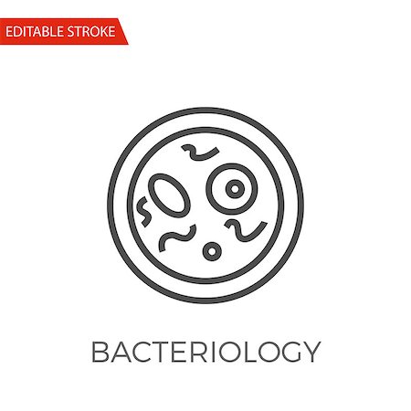 simsearch:400-04956513,k - Bacteriology Thin Line Vector Icon. Flat Icon Isolated on the White Background. Editable Stroke EPS file. Vector illustration. Photographie de stock - Aubaine LD & Abonnement, Code: 400-09133805