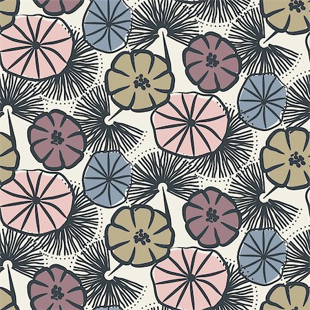 eucalyptus tree color pattern - Flower seamless vector pattern illustration. Floral sketched repeat texture dusty pink and blue flowers. Stock Photo - Budget Royalty-Free & Subscription, Code: 400-09141417