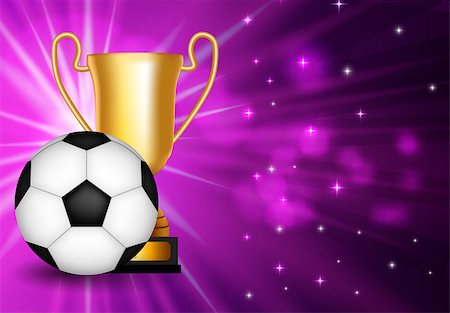 simsearch:400-07499775,k - Winner Congratulations Background with Golden Cup and Football Ball. Vector Illustration. EPS10 Stock Photo - Budget Royalty-Free & Subscription, Code: 400-09141627