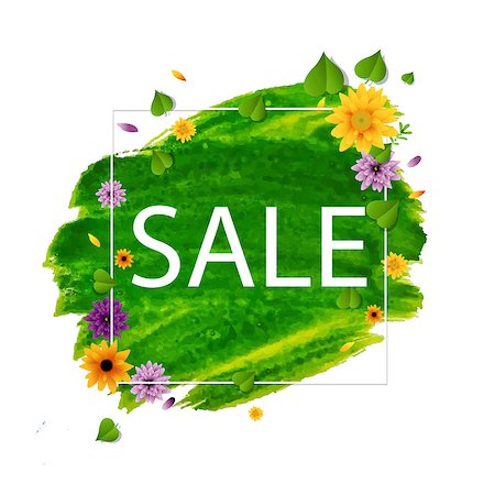 flower sale - Sale Spring Banner With Flower, Vector Illustration Stock Photo - Budget Royalty-Free & Subscription, Code: 400-09151597