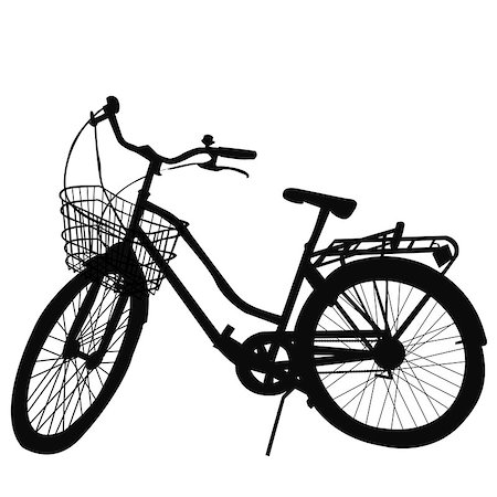 simsearch:400-08938779,k - Silhouette of Bicycle on white background Stock Photo - Budget Royalty-Free & Subscription, Code: 400-09152270