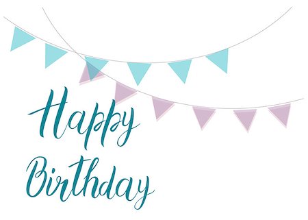 Happy Birthday text with purple and blue checkboxes. Bright postcard. Festive typography vector design for greeting cards. Stock Photo - Budget Royalty-Free & Subscription, Code: 400-09152436