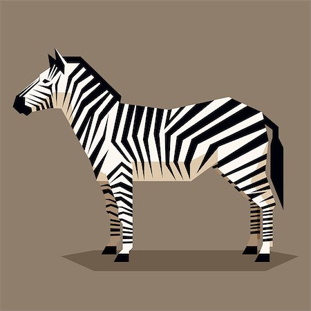 Vector image of the Flat geometric Zebra Stock Photo - Budget Royalty-Free & Subscription, Code: 400-09170689