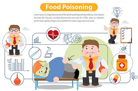 food specialist - Food Poisoning, infographics. Vector illustration on white background Photographie de stock - Aubaine LD & Abonnement, Code: 400-09171005