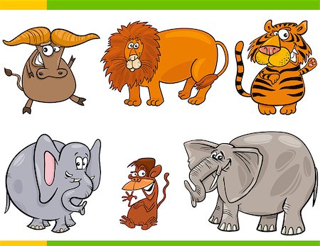 simsearch:400-08255624,k - Cartoon Illustration of Animals Species Characters Set Stock Photo - Budget Royalty-Free & Subscription, Code: 400-09171239