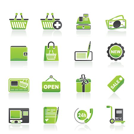 simsearch:400-05133703,k - shopping and retail icons - vector icon set Stock Photo - Budget Royalty-Free & Subscription, Code: 400-09173190