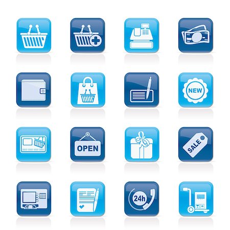 simsearch:400-05918076,k - shopping and retail icons - vector icon set Stock Photo - Budget Royalty-Free & Subscription, Code: 400-09173218