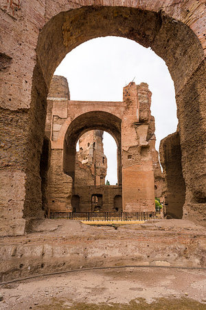 simsearch:400-05314184,k - Ruins of the Baths of Caracalla (Terme di Caracalla), one of the most important baths of Rome at the time of the Roman Empire. Stock Photo - Budget Royalty-Free & Subscription, Code: 400-09224040