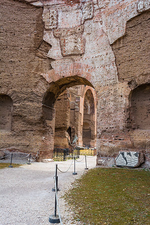 simsearch:400-05314184,k - Ruins of the Baths of Caracalla (Terme di Caracalla), one of the most important baths of Rome at the time of the Roman Empire. Stock Photo - Budget Royalty-Free & Subscription, Code: 400-09221140