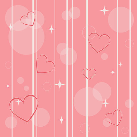 simsearch:400-05368603,k - Pink vivid design with hearts, stars and circles shapes decoration Stock Photo - Budget Royalty-Free & Subscription, Code: 400-09273875