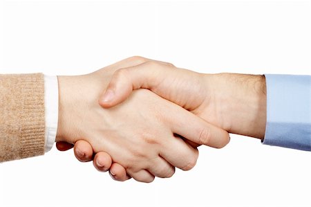 simsearch:400-04333648,k - Business handshake over a white background Stock Photo - Budget Royalty-Free & Subscription, Code: 400-03908958