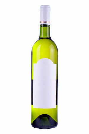 simsearch:400-04226436,k - Wine bottle with blank label, isolated on white background Stock Photo - Budget Royalty-Free & Subscription, Code: 400-03909063