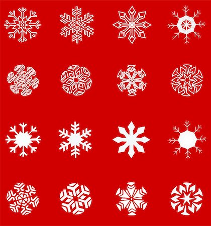 Snowflakes - illustration Stock Photo - Budget Royalty-Free & Subscription, Code: 400-03909252