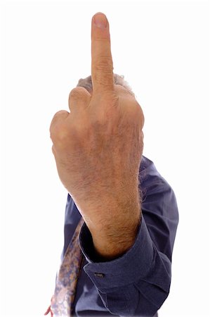simsearch:400-06363059,k - A senior businessman, in shirtsleeves, making a rude sign in your face. Stock Photo - Budget Royalty-Free & Subscription, Code: 400-03909924