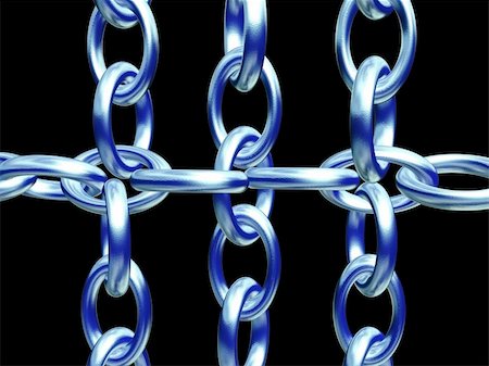 3d blue metalic chain Stock Photo - Budget Royalty-Free & Subscription, Code: 400-03914722