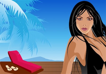 simsearch:400-03944633,k - A female on a beach scene. Stock Photo - Budget Royalty-Free & Subscription, Code: 400-03914815