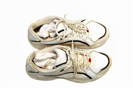 simsearch:400-07922607,k - A pair of sneakers against a ahite background Stock Photo - Budget Royalty-Free & Subscription, Code: 400-03915269