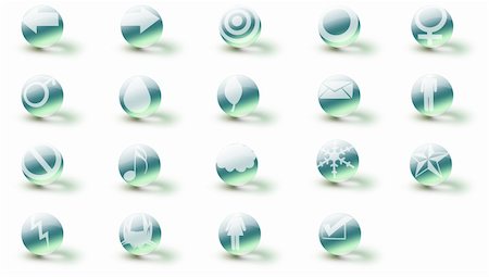 icons ice 3d glass green Stock Photo - Budget Royalty-Free & Subscription, Code: 400-03915397