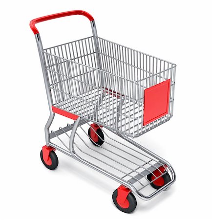 simsearch:400-04321973,k - Shopping cart turbo speed over white background Stock Photo - Budget Royalty-Free & Subscription, Code: 400-03915799