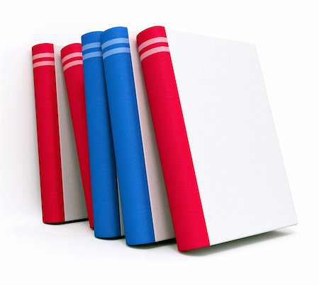 simsearch:700-00195691,k - Red and blue books with blank covers Photographie de stock - Aubaine LD & Abonnement, Code: 400-03915811