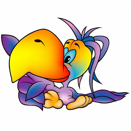 simsearch:400-08410665,k - Rainbow Parrot - Highly detailed cartoon animal Photographie de stock - Aubaine LD & Abonnement, Code: 400-03916682