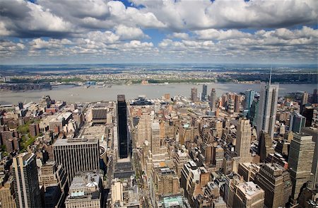 simsearch:400-04198862,k - An aerial view of West Manhattan and the Hudson River Stock Photo - Budget Royalty-Free & Subscription, Code: 400-03917368