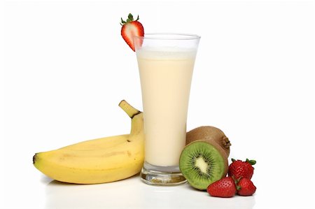 simsearch:824-07586355,k - Banana smoothie with fruit composition Stock Photo - Budget Royalty-Free & Subscription, Code: 400-03917382