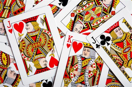 face cards queen - Playing card background with picture cards predominant Stock Photo - Budget Royalty-Free & Subscription, Code: 400-03919519