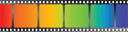film strip - A single piece of film with a rainbow effect on it Photographie de stock - Aubaine LD & Abonnement, Code: 400-03910019